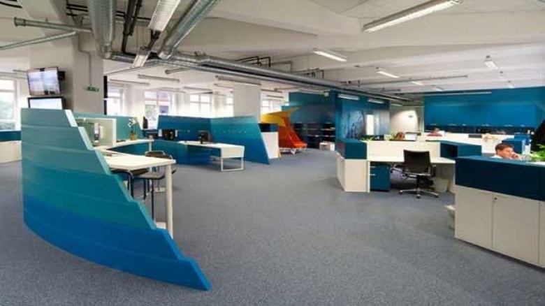 رنگ آبی در طراحی محیط