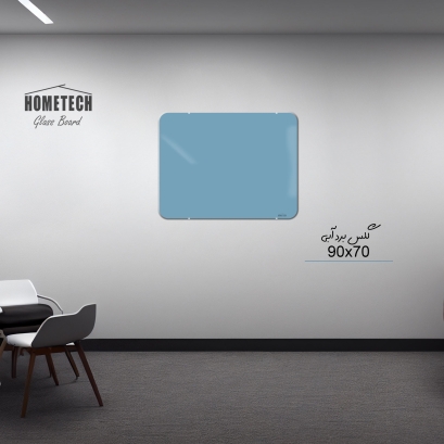 گلس برد  90x70 cm آبی روشن