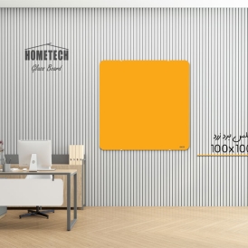 گلس برد  100x100 cm زرد