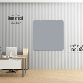 گلس برد  100x100 cm طوسی